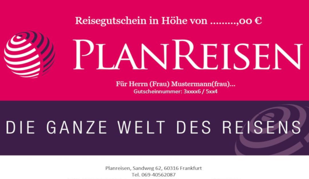 PlanReisen Reisegutschein inkl. Guthaben!