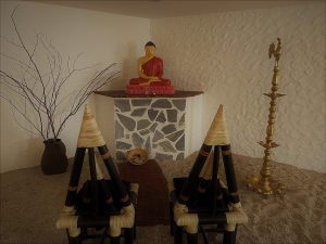 Meditationsraum mit Buddha